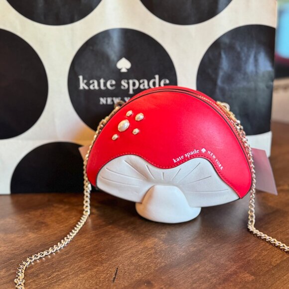 Kate Spade Take a Hike 3D Mushroom Crossbody Purse Chip N Dale - Limited Edition - Picture 1 of 8